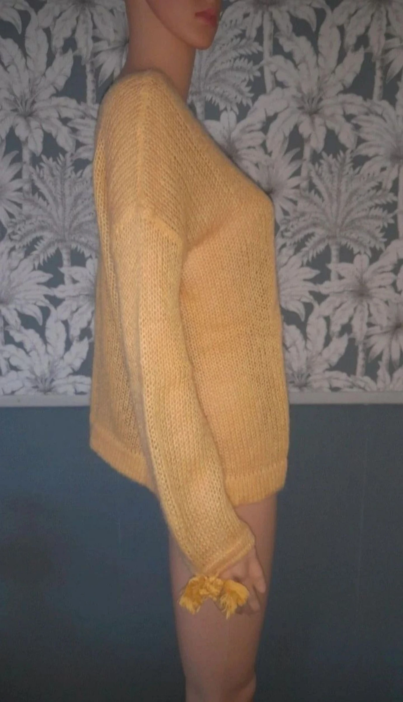 Yellow mohair Dicky style Sézane sweater size xs – photo 6